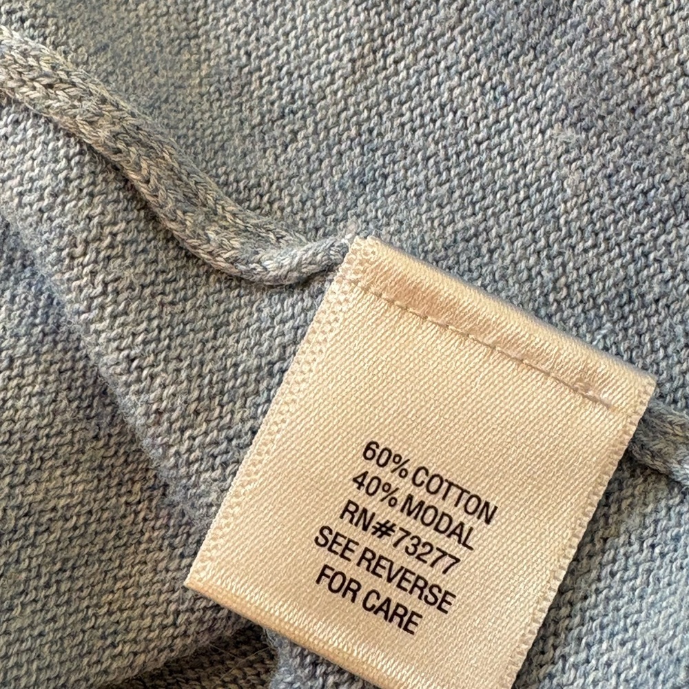 Croft & Barrow | Light Blue Open Cardigan | XL | Cotton Blend - Picture 4 of 6